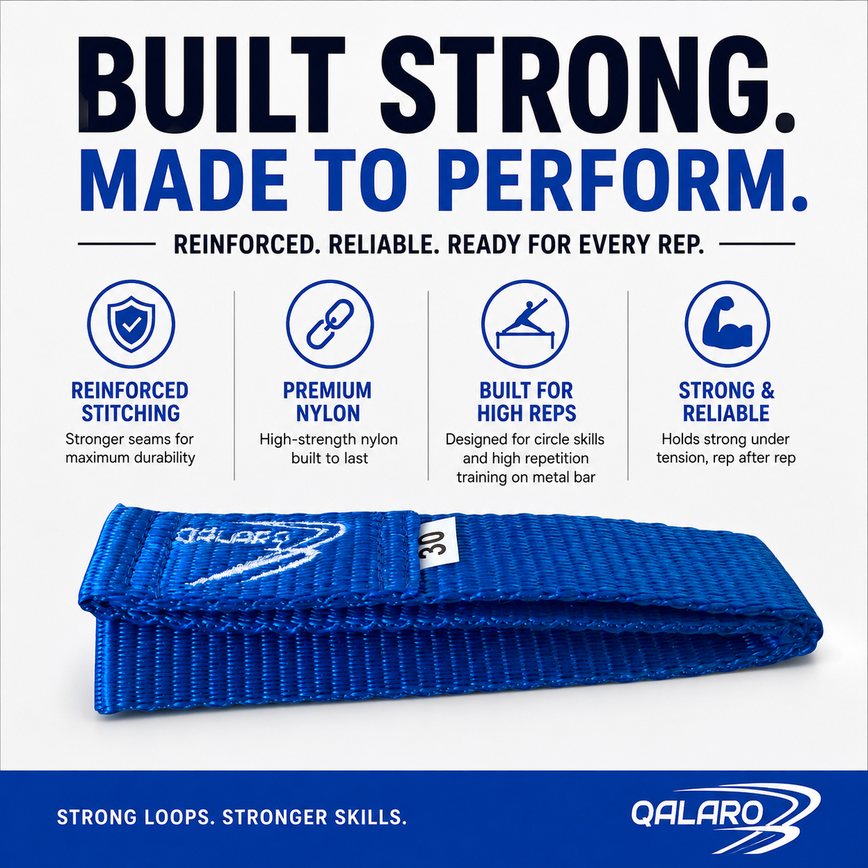 Qalaro Gymnastics Bar Loops Team Set with Gloves, Wristbands & Drawstring Bag