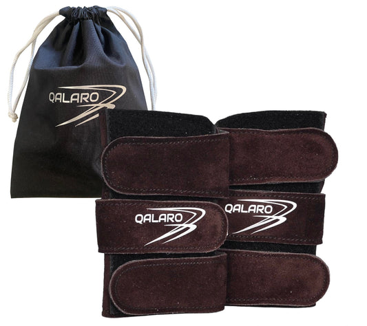 Suede Wrist Supports (Pair) - Dark Brown