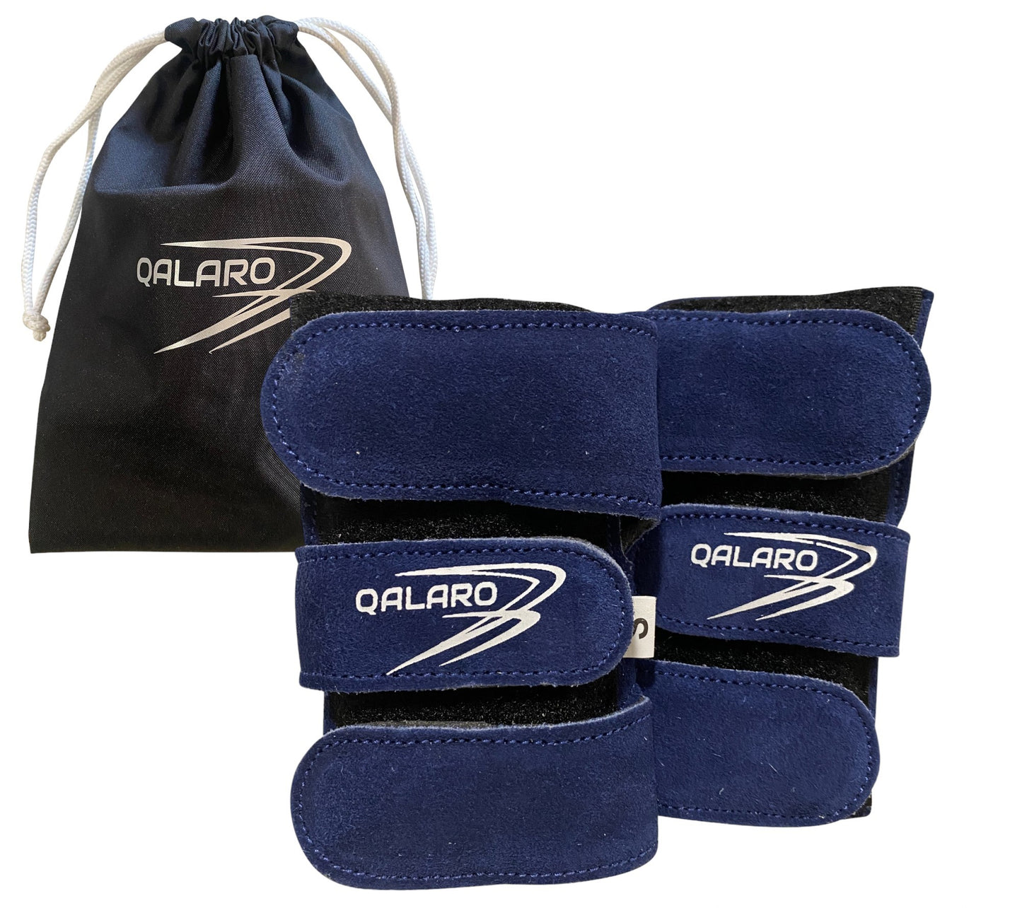 Suede Wrist Supports (Pair) - Navy Blue
