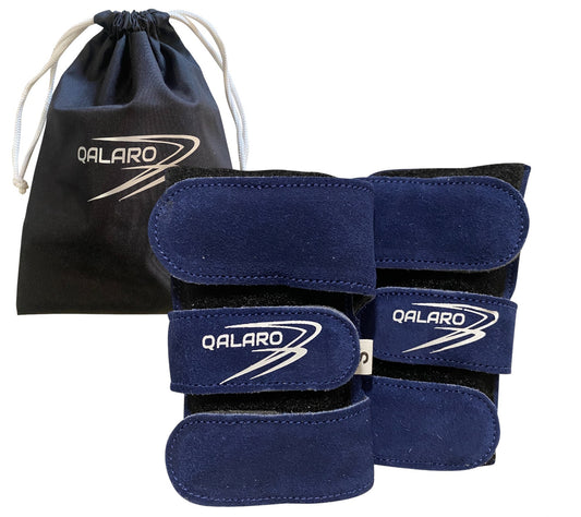 Suede Wrist Supports (Pair) - Navy Blue