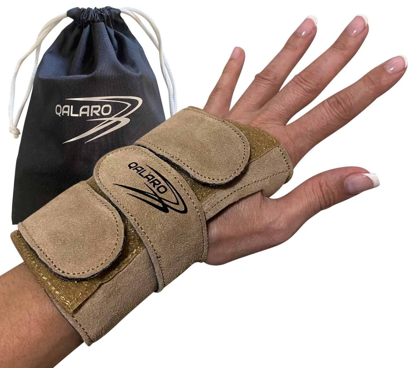 Suede Wrist Supports (Pair) - Sand
