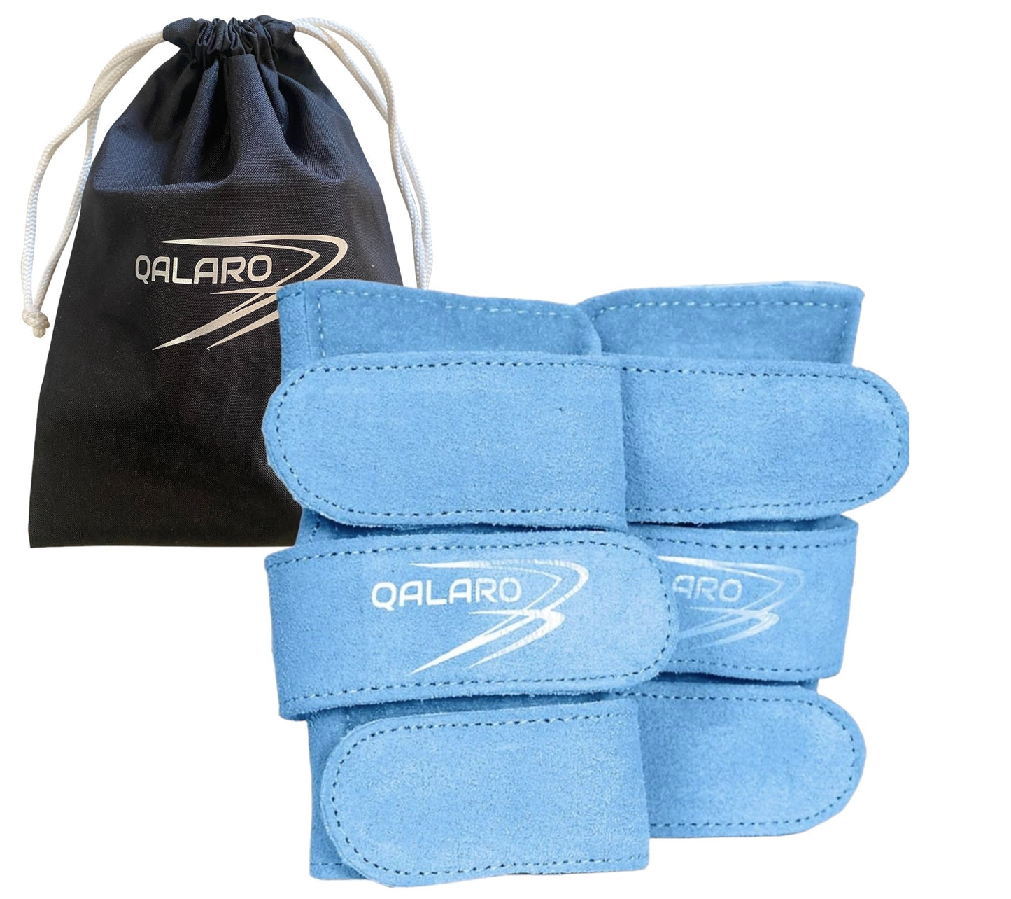 Suede Wrist Supports (Pair) - Sky Blue